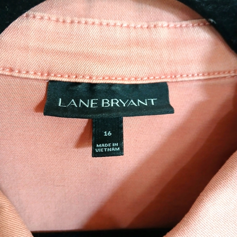 Lane Bryant Peach Pink Jean Jacket - Picture 3 of 5